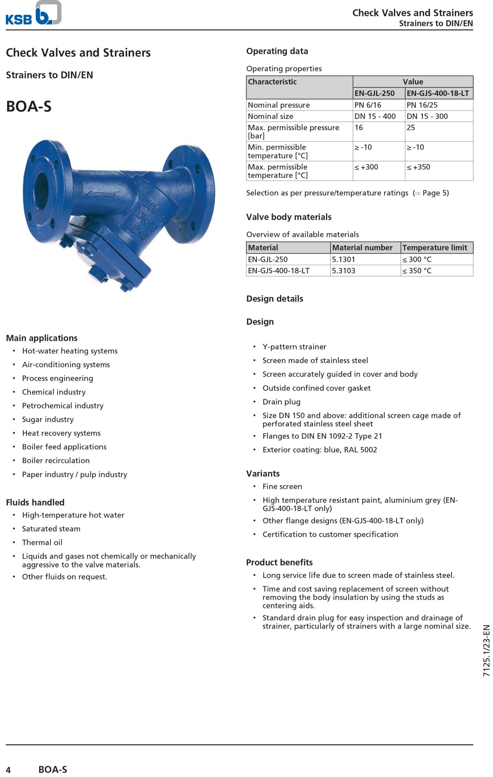 Y lọc KSB BOA-S