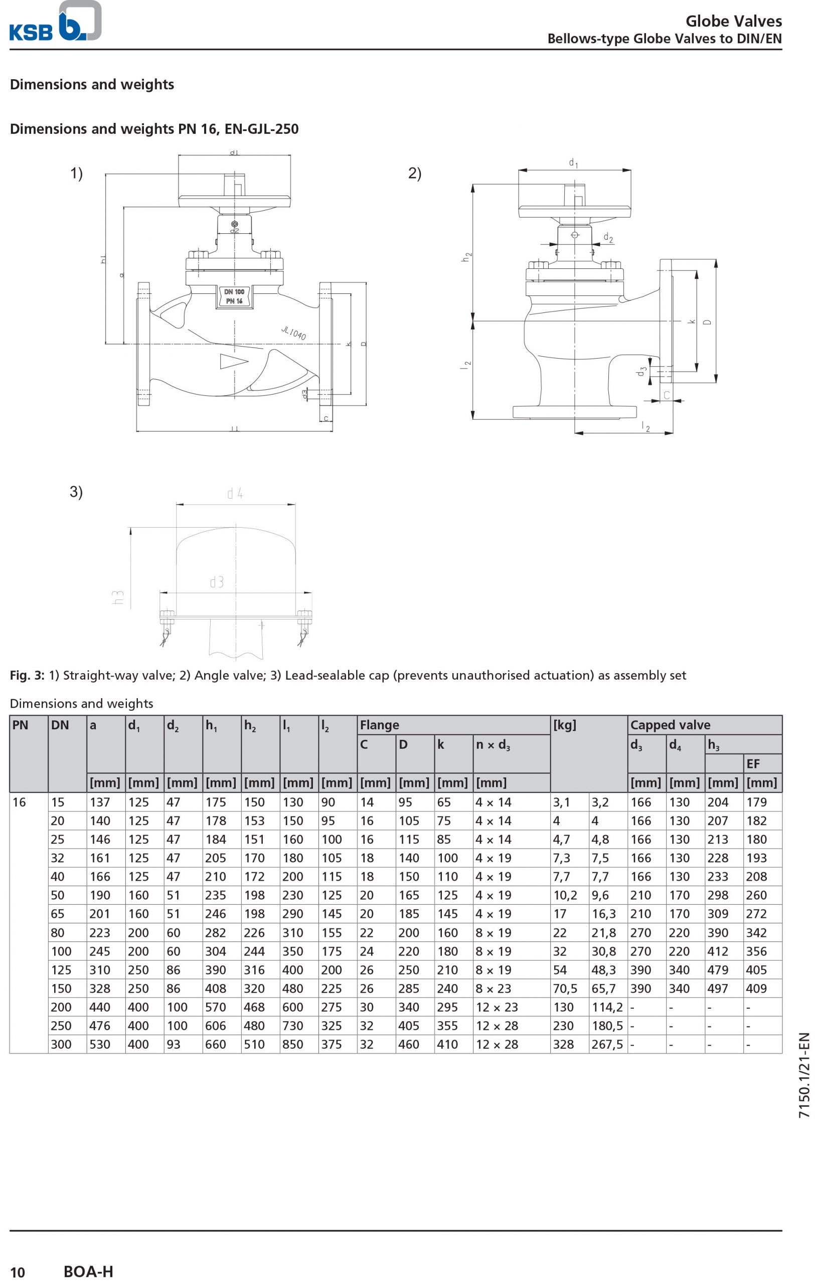 Van cầu KSB BOA-H