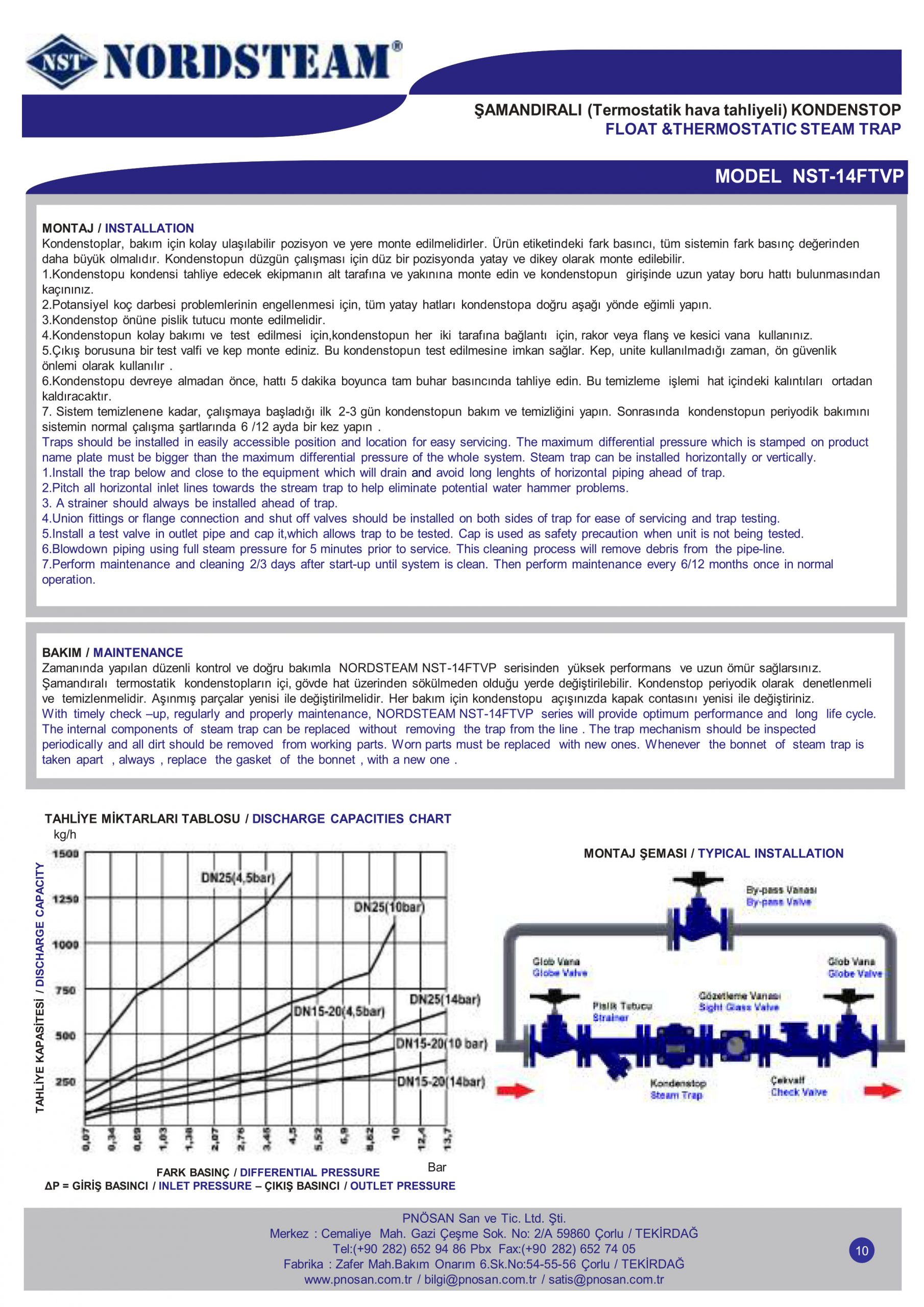 Bẫy hơi phao NST-14FTVP