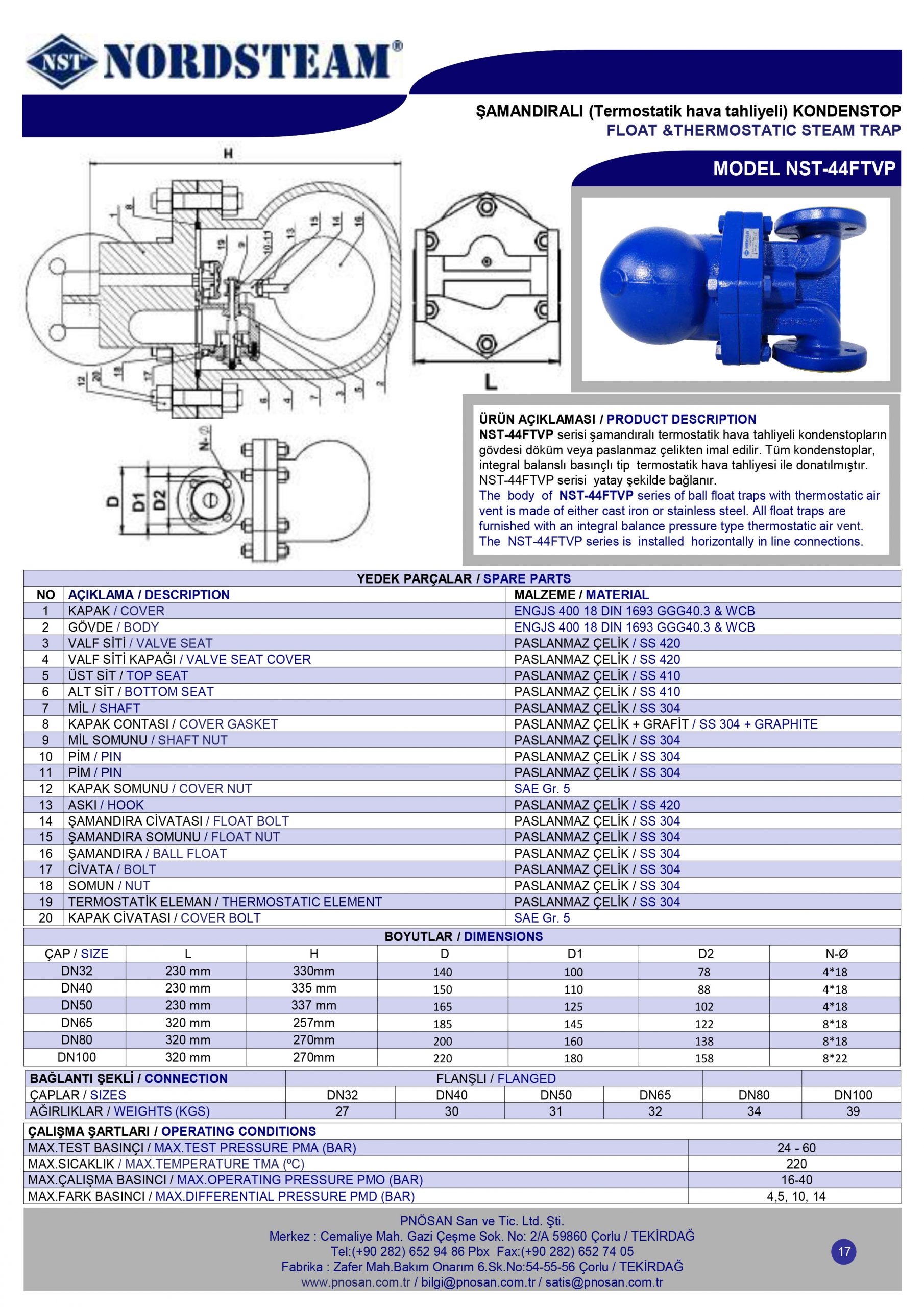 Bẫy hơi phao NST-44FTVP