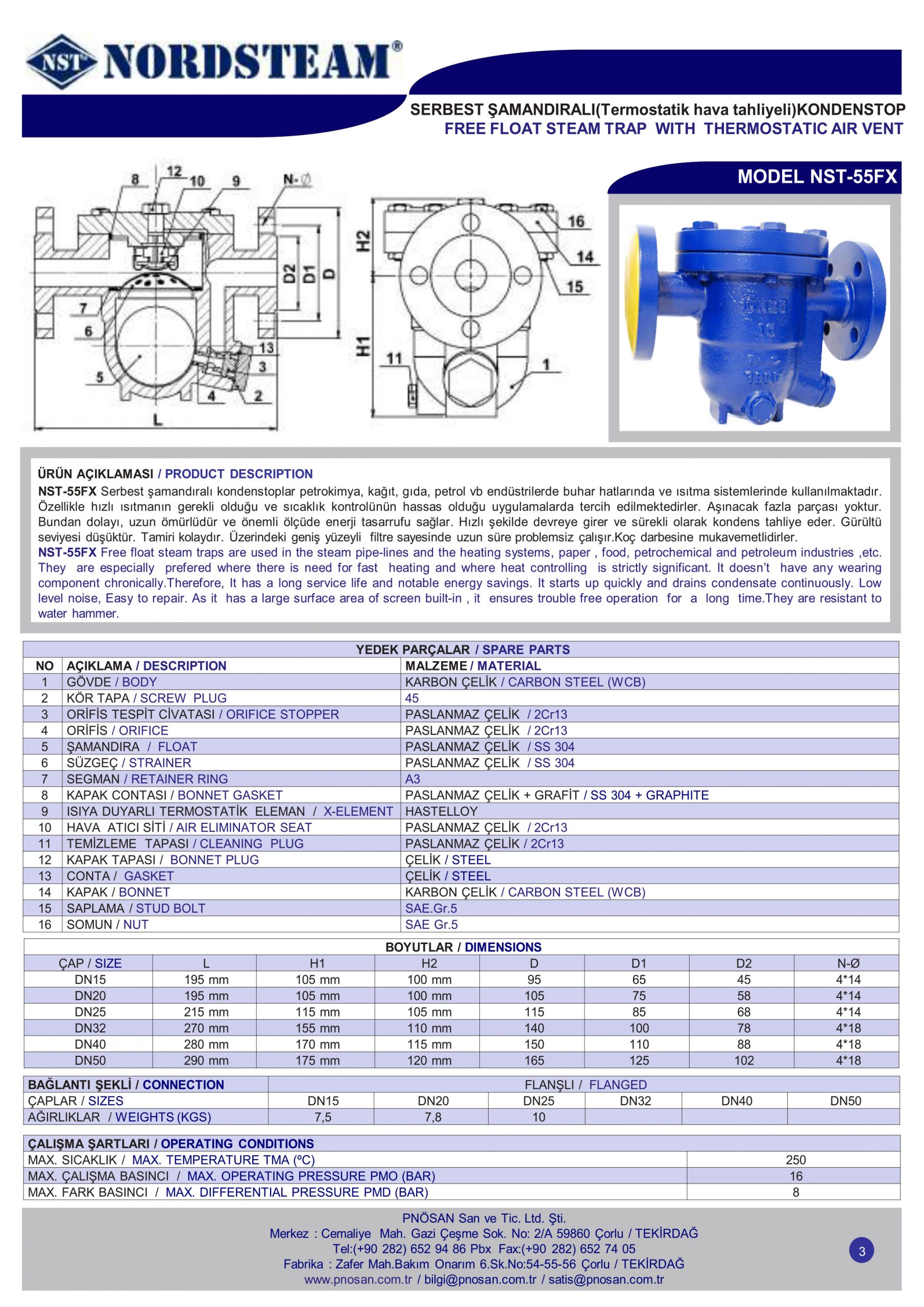 Bẫy hơi phao NST-55FX