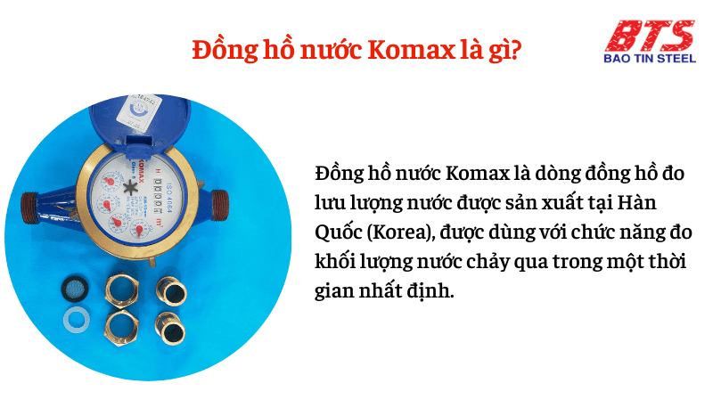 Đồng hồ nước Komax được sản xuất tại Hàn Quốc 