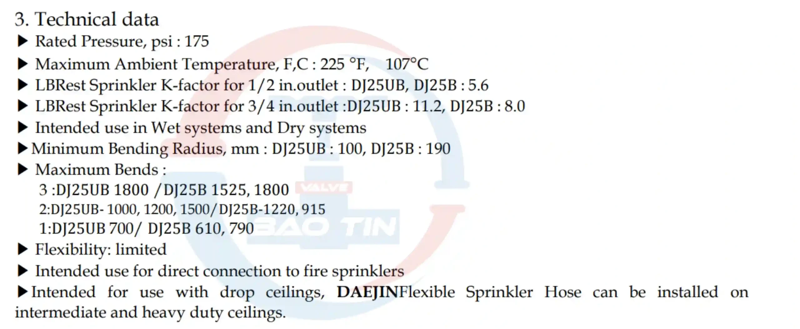 Daejin Flexible Sprinkler Joint DJ25UB