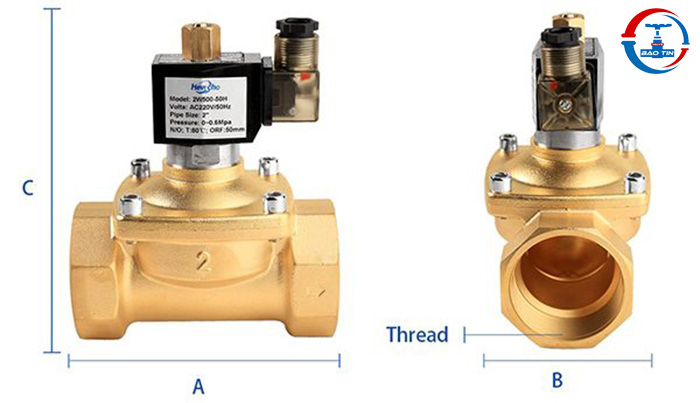 Van điện từ ren đồng Hewcho Van điện từ ren đồng Hewcho
