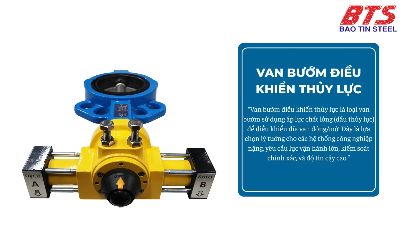 Van bướm điều khiển thủy lực