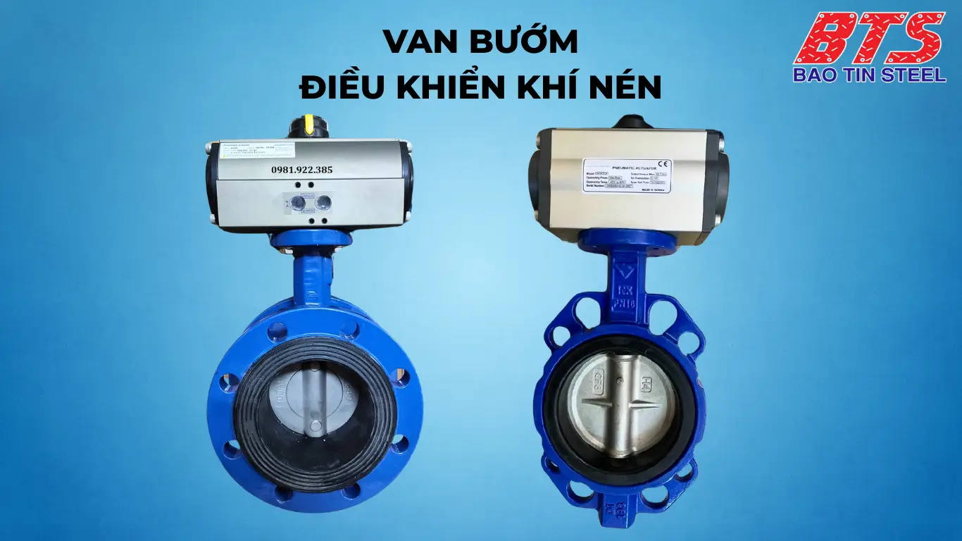 Phân loại van bướm khí nén