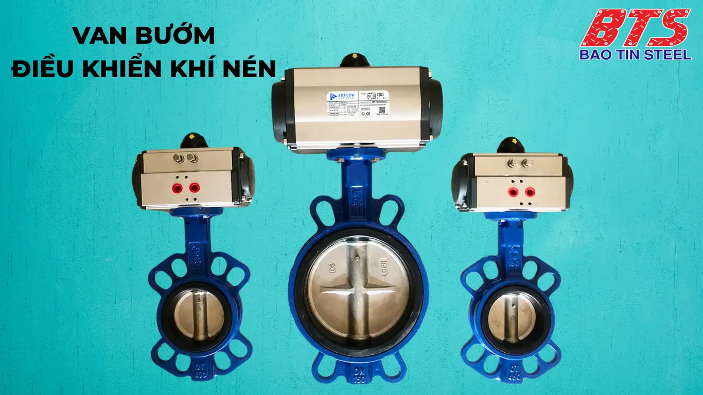 các loại van bướm điều khiển khí nén