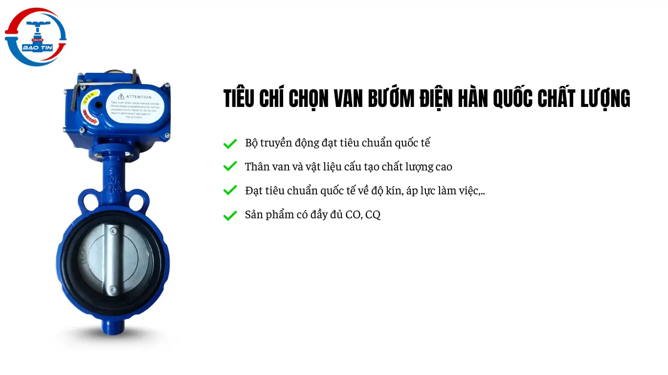 Tiêu chí chọn van bướm điện Hàn Quốc chất lượng